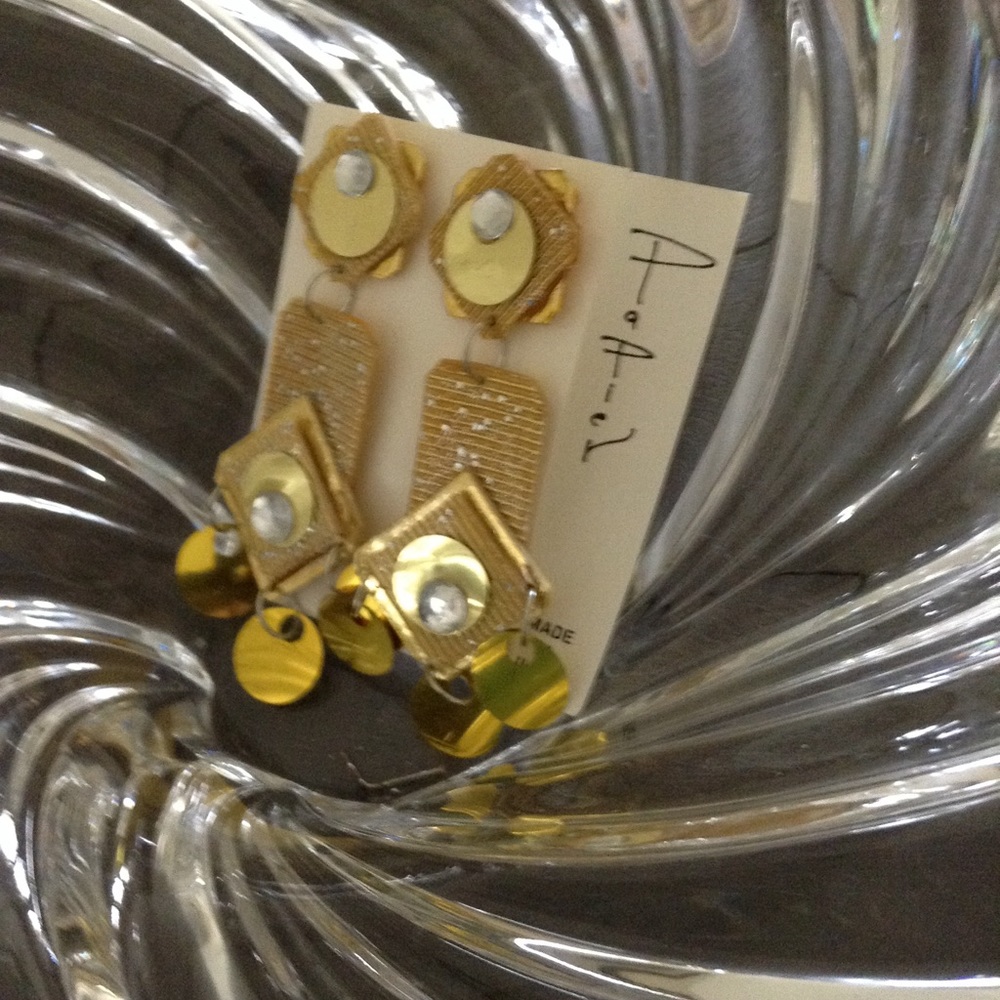 GROS GRAIN  GOLD handmade earrings